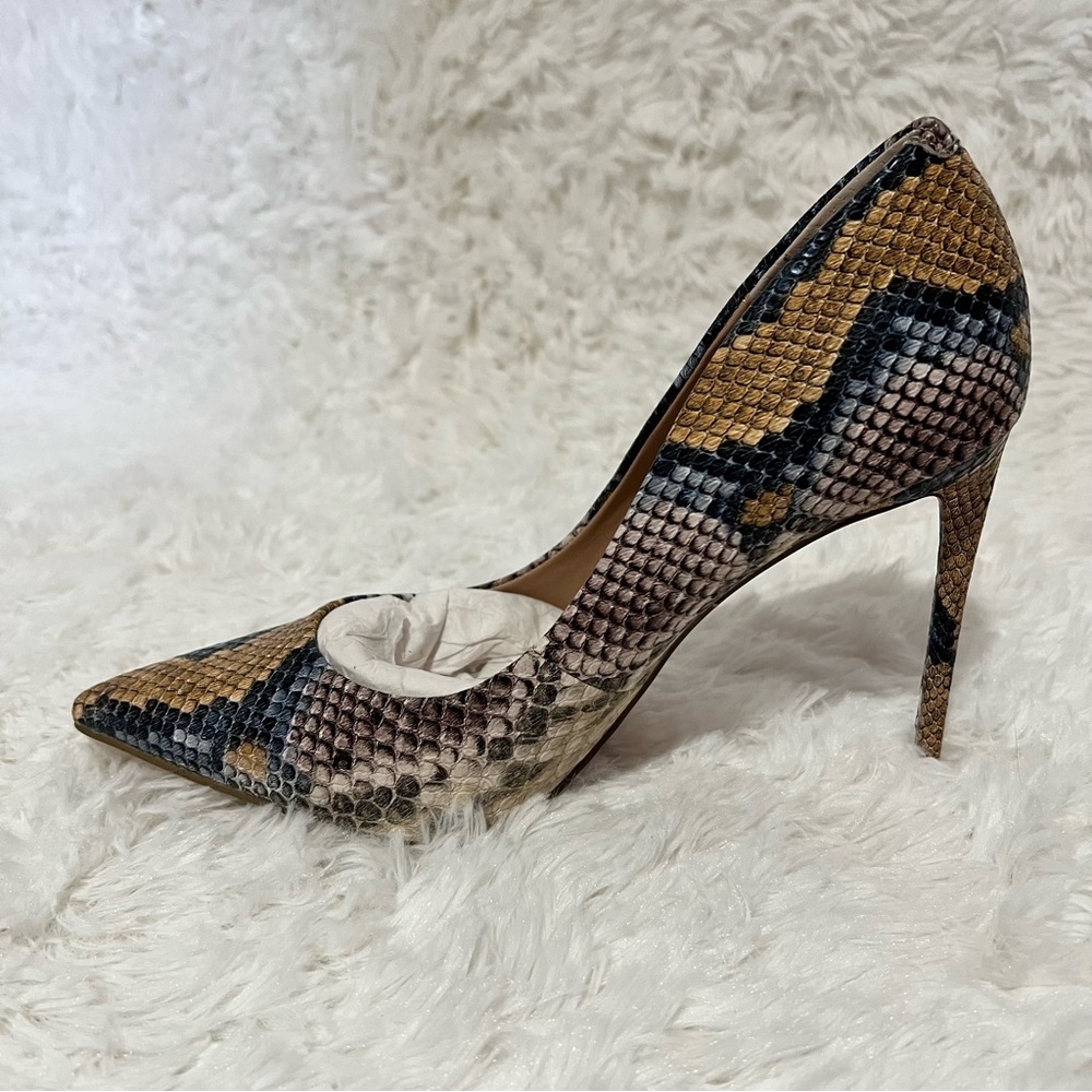 NWOB Steve Madden 8 Vala Snake Print Mobwife Pointed Toe Stiletto Sexy Pumps - Picture 4 of 12